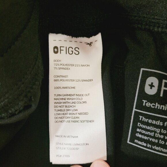 FIGS Livingston black scrub pant - Picture 7 of 7